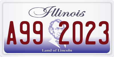 IL license plate A992023