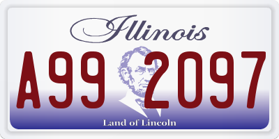 IL license plate A992097