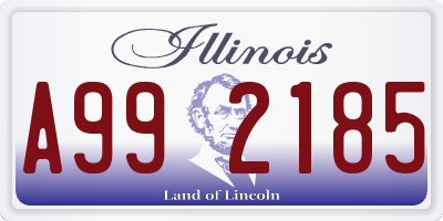 IL license plate A992185