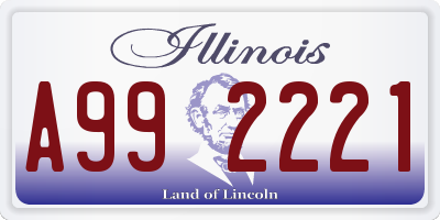 IL license plate A992221
