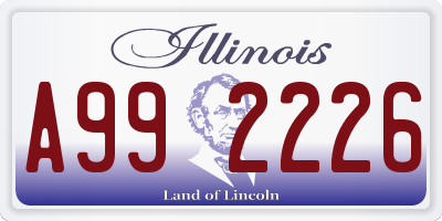 IL license plate A992226