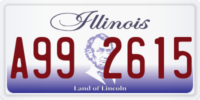 IL license plate A992615