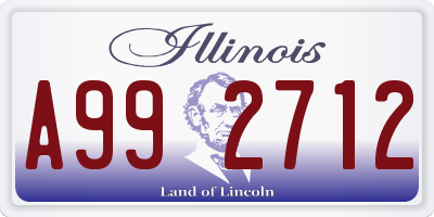 IL license plate A992712