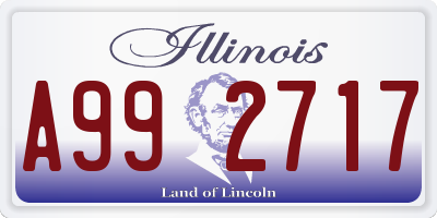 IL license plate A992717