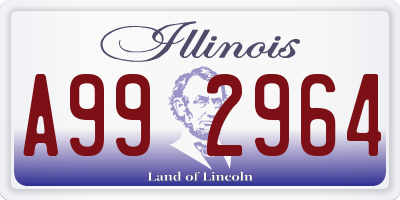 IL license plate A992964