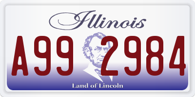 IL license plate A992984