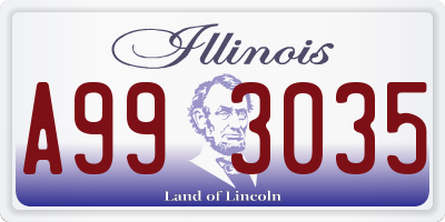 IL license plate A993035