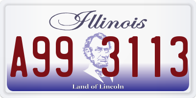 IL license plate A993113