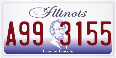 IL license plate A993155