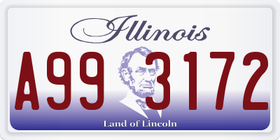 IL license plate A993172