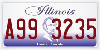 IL license plate A993235