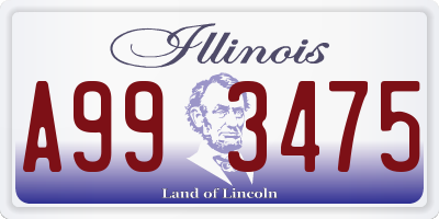 IL license plate A993475