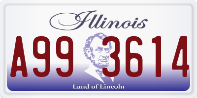 IL license plate A993614