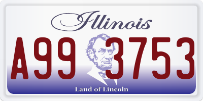 IL license plate A993753