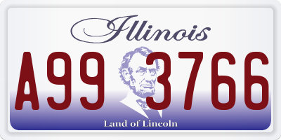 IL license plate A993766
