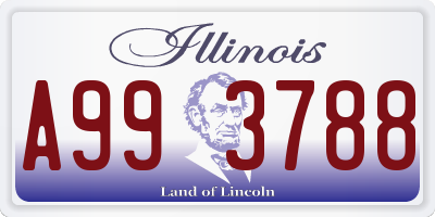 IL license plate A993788