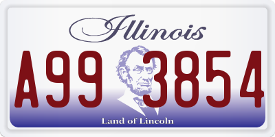IL license plate A993854
