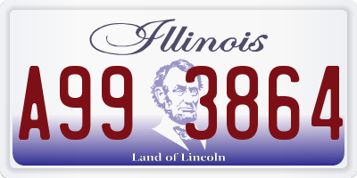 IL license plate A993864