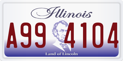 IL license plate A994104