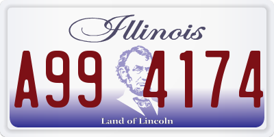 IL license plate A994174