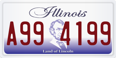 IL license plate A994199