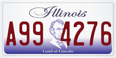 IL license plate A994276