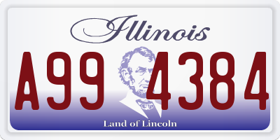 IL license plate A994384