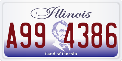 IL license plate A994386