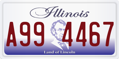 IL license plate A994467