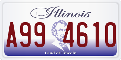 IL license plate A994610
