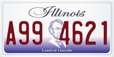 IL license plate A994621