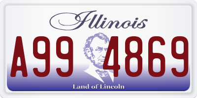 IL license plate A994869