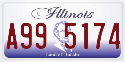 IL license plate A995174