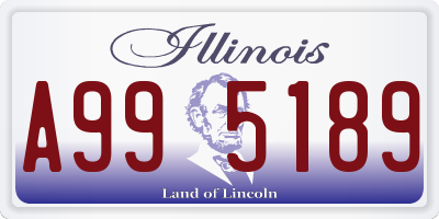 IL license plate A995189
