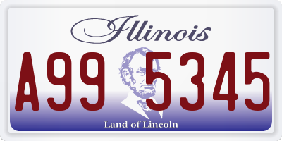IL license plate A995345