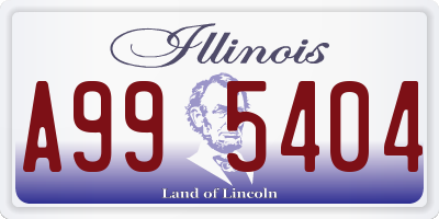 IL license plate A995404