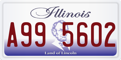 IL license plate A995602