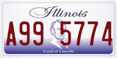IL license plate A995774