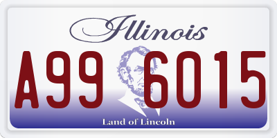 IL license plate A996015