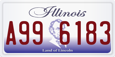IL license plate A996183
