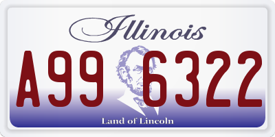 IL license plate A996322