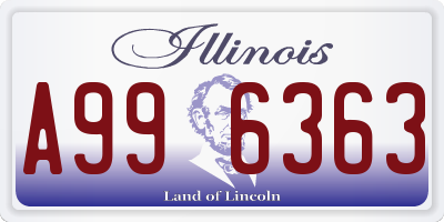 IL license plate A996363