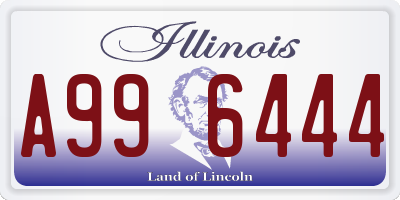 IL license plate A996444