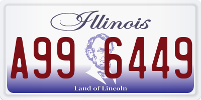 IL license plate A996449
