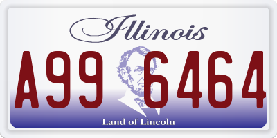 IL license plate A996464