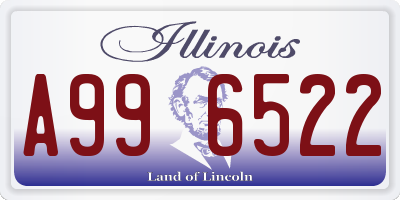 IL license plate A996522