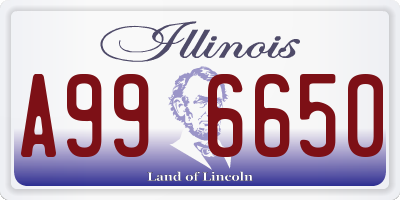 IL license plate A996650