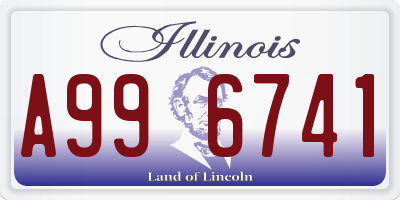 IL license plate A996741