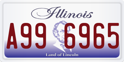 IL license plate A996965