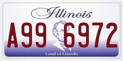 IL license plate A996972